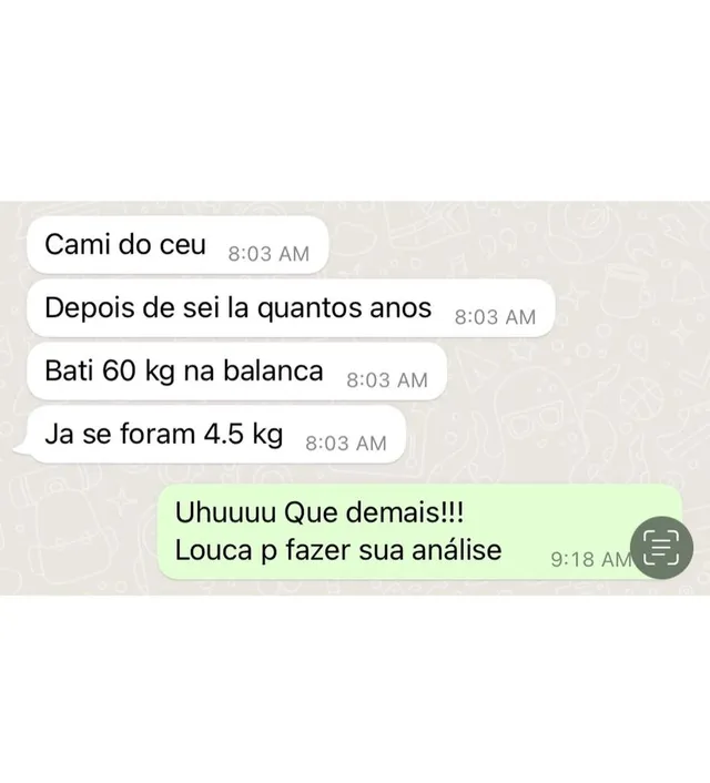 Print de mensagem de aluna