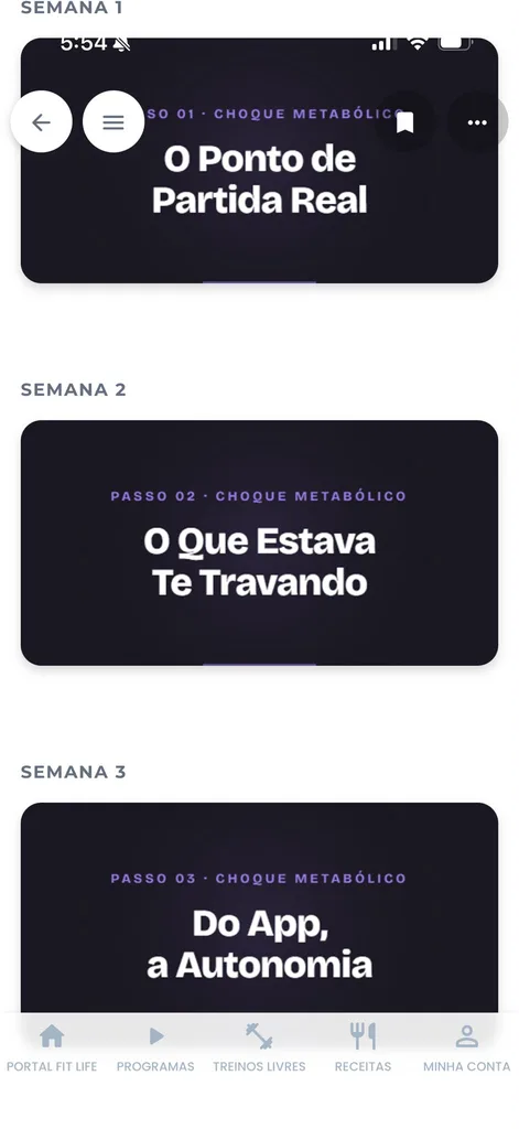 Choque Metabólico no Fit Life App
